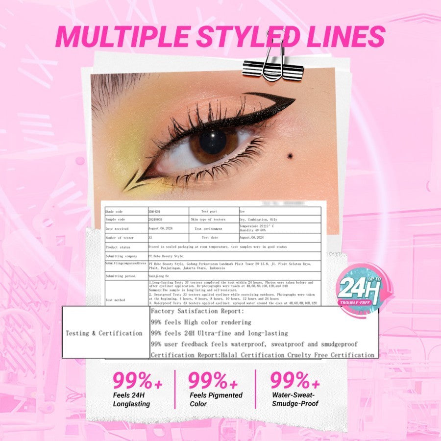 DAZZLE ME Lock&Pop Volumax-ing Longlash-ting Mascara | Duo Eyeliner Series Hyper Stay and Hyper Slim | Eyebrow Pencil Series Pensil Alis Tahan Lama