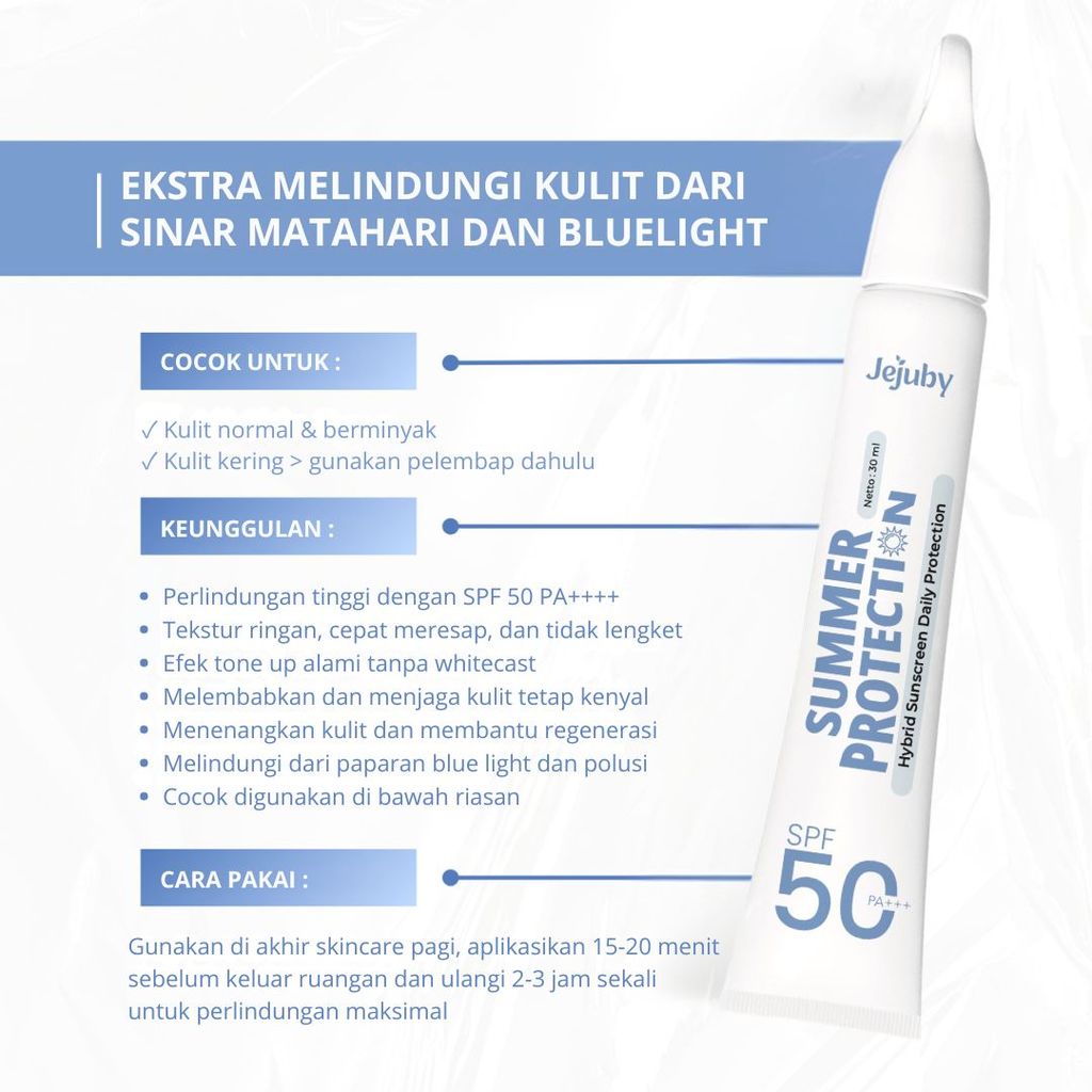 [BEST COMBO] Hybrid Sunscreen Daily Protection SPF 50 PA +++ & Gluta Rice Milk Body Mask Jejuby