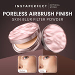 Instaperfect Poreless Blur Satin Real Skin Set- Instaperfect Skincover Air Cushion + Instaperfect Skin Blur Filter Powder- Set Make up for Medium Coverage Result