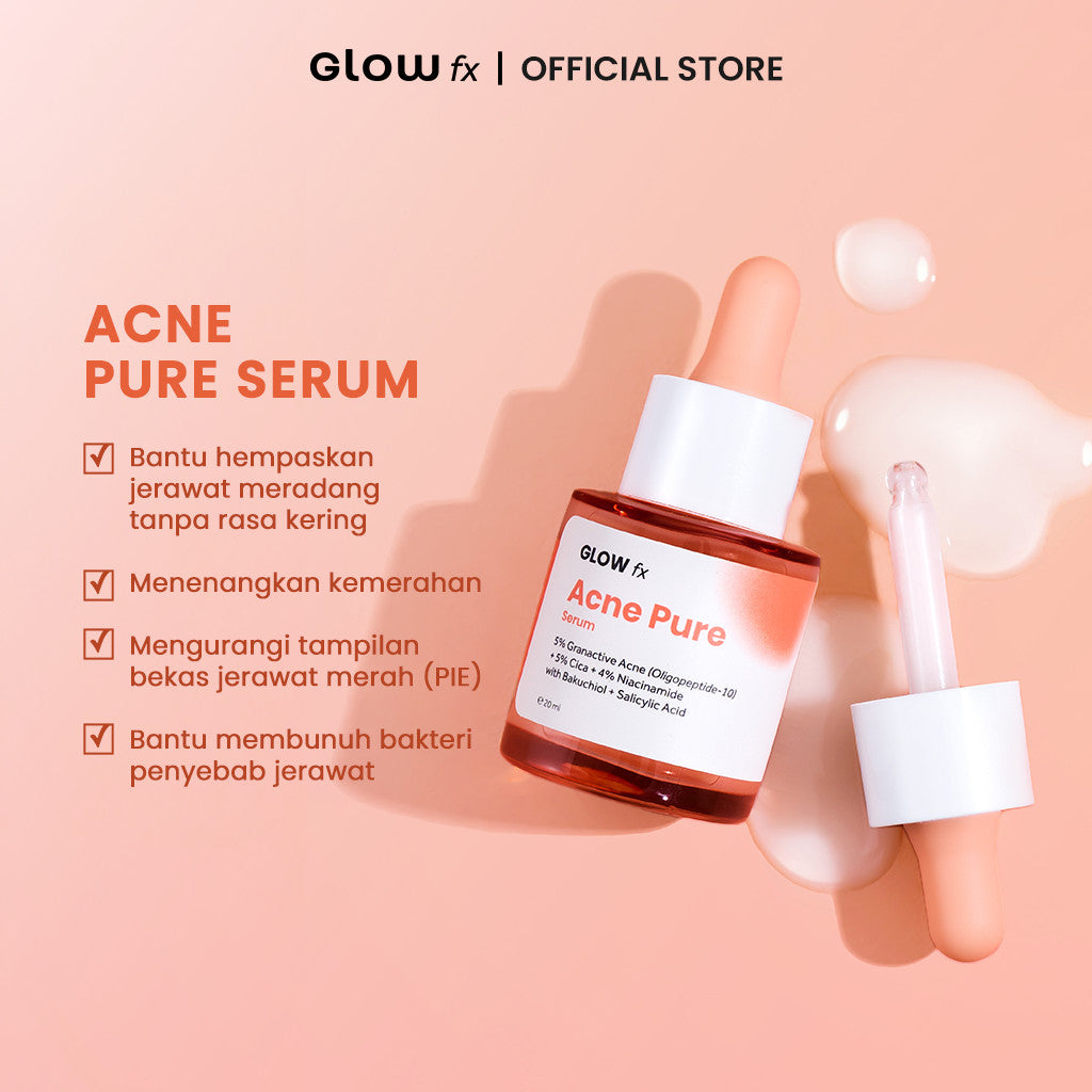 GLOW FX Clear Skin & Glow Complete 4 Step Bundle - Skincare Lengkap Jerawat & Brightening 4 Langkah