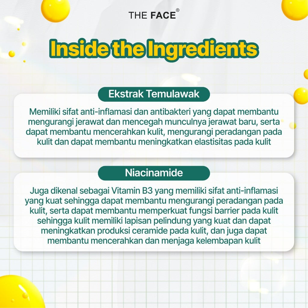 THE FACE Temulawak  Facial Foam 100ml With Ekstrak Temulawak and Niacinamide | Man Corner
