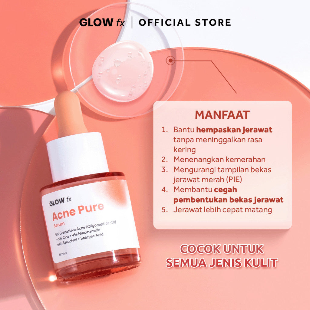 [Spotless Glow Set] GLOW FX 17% Total Acid CeraCapsule Peeling Solution Serum + Acne Pure Serum 20ml