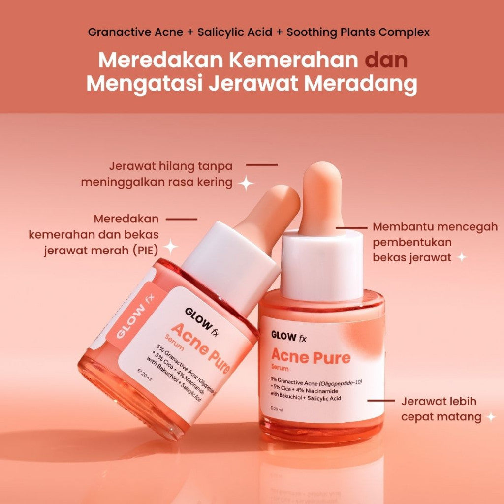 [Twin Pack] GLOW FX Acne Pure Serum - Serum Jerawat Meradang dan Hempas Jerawat Batu Tanpa Bekas
