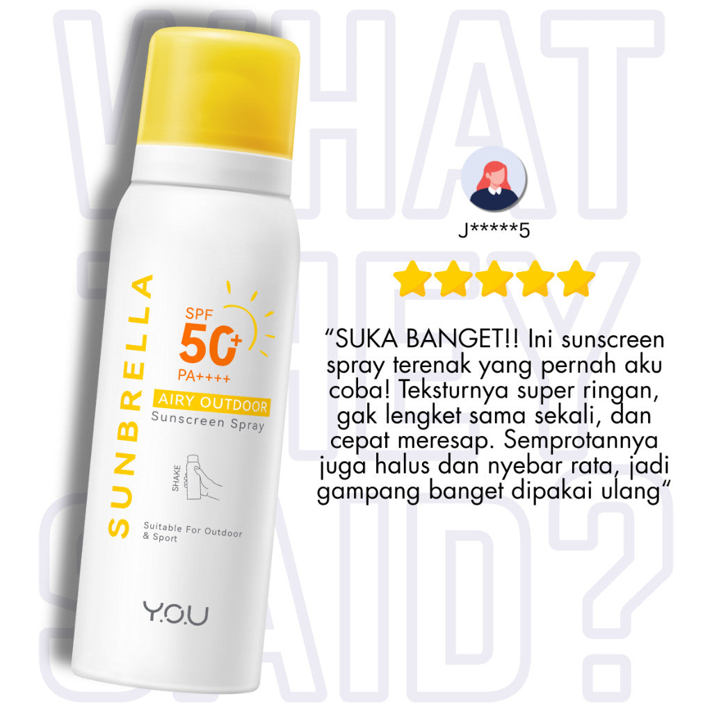 Y.O.U Sunbrella Sunscreen | Triple UV, 2% Niacinamide Brightening, Tone Up, Acnecare, Airy Outdoor,Airy Ultra Spray, Acna Shield Light