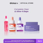 GLOW FX Clear Skin & Glow Complete 4 Step Bundle - Skincare Lengkap Jerawat & Brightening 4 Langkah