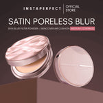 Instaperfect Poreless Blur Satin Real Skin Set- Instaperfect Skincover Air Cushion + Instaperfect Skin Blur Filter Powder- Set Make up for Medium Coverage Result