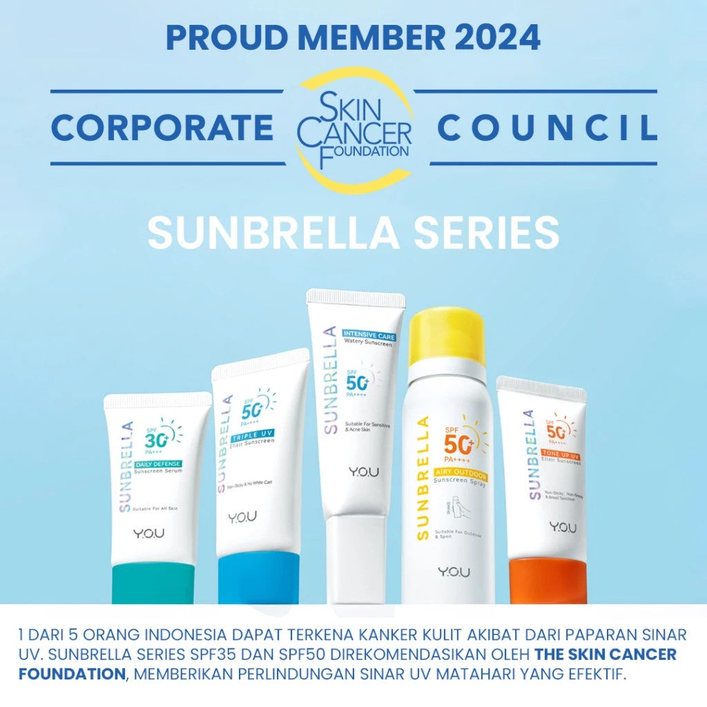 Y.O.U Sunbrella Sunscreen | Triple UV, 2% Niacinamide Brightening, Tone Up, Acnecare, Airy Outdoor,Airy Ultra Spray, Acna Shield Light