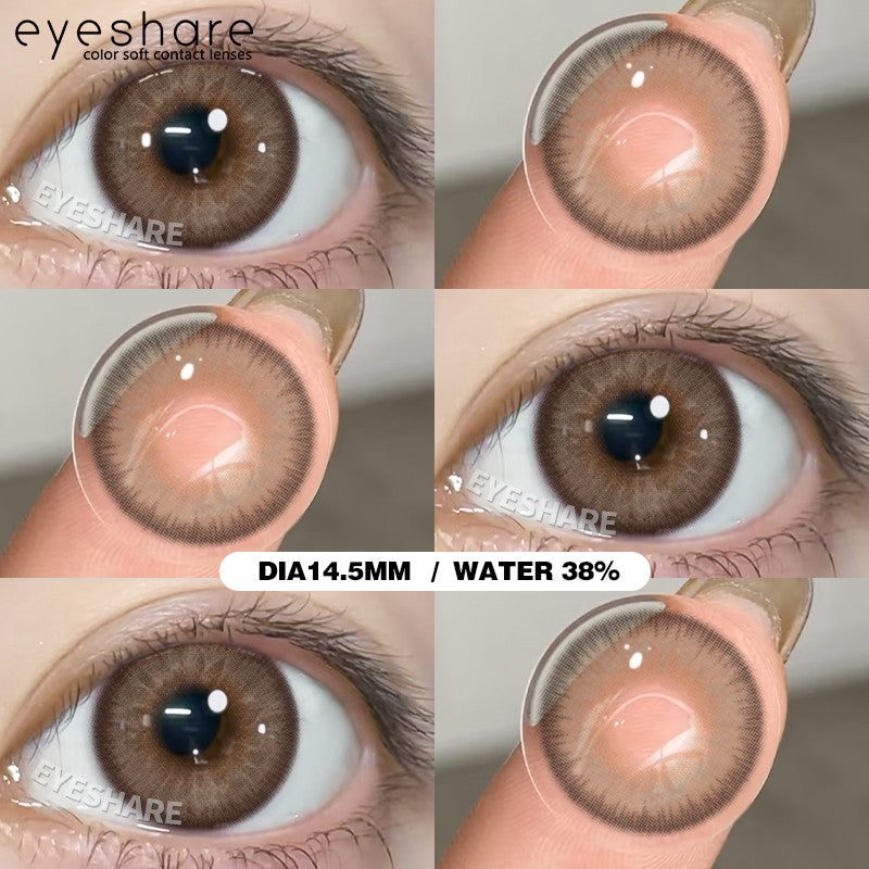 Eyeshare Softlens MONTREAL Gray Big Eyes 14.5mm 1Pasang Lensa Kontak Pupil Berwarna Terang