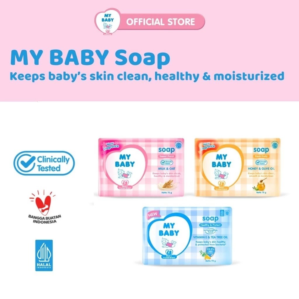 My Baby Bar Soap 60g - Sabun Batang Mandi Bayi Satuan Murah