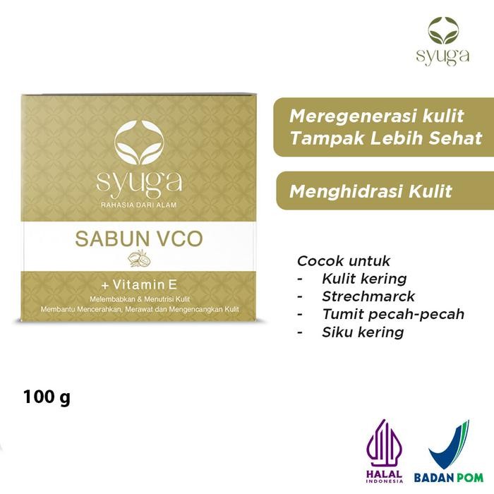 SYUGA Sabun Batang 100gr | Sabun Jerawat Punggung | Sabun Badan Wajah Mencerahkan & Melembabkan