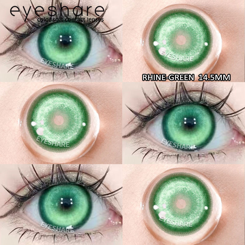 Eyeshare Softlens Big Eyes Merah Biru Ungu Abu-abu Merah Muda 14.5MM 1Pasang Lensa Kontak Cosplay Mata Halloween Softlen