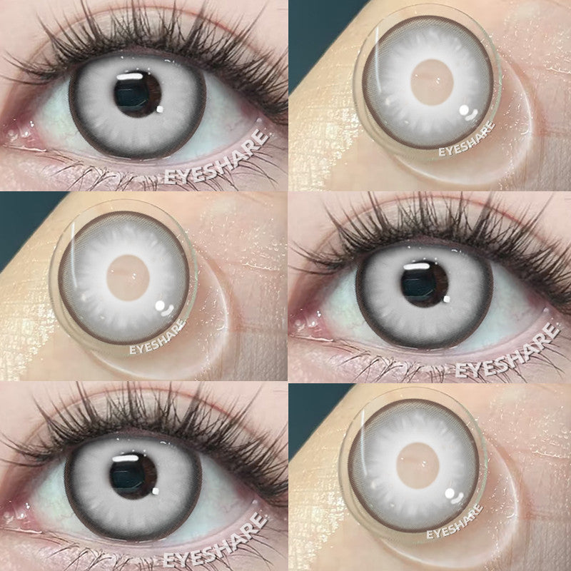 Eyeshare Softlens Big Eyes Merah Biru Ungu Abu-abu Merah Muda 14.5MM 1Pasang Lensa Kontak Cosplay Mata Halloween Softlen
