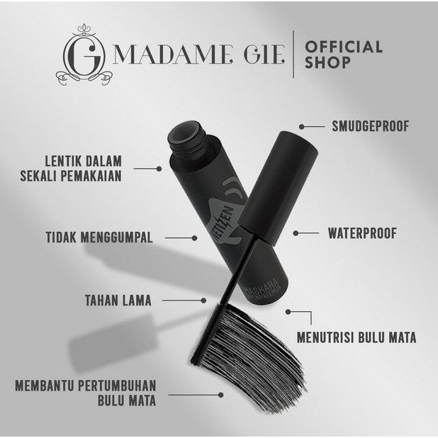Madame Gie Mascara Netizen Smudgeproof Waterproof Black / Clear