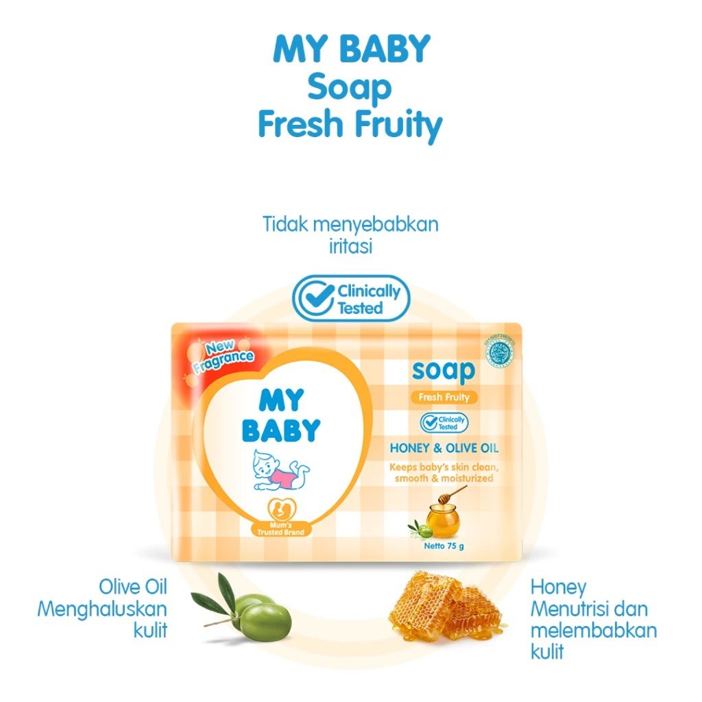 My Baby Bar Soap 60g - Sabun Batang Mandi Bayi Satuan Murah