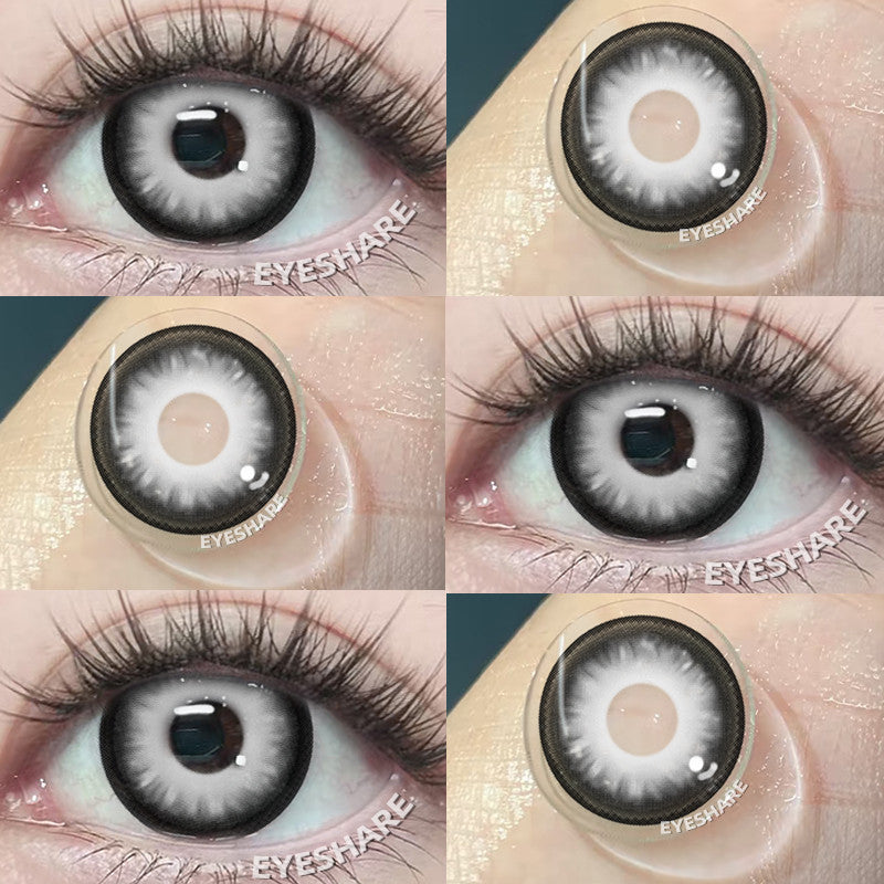 Eyeshare Softlens Big Eyes Merah Biru Ungu Abu-abu Merah Muda 14.5MM 1Pasang Lensa Kontak Cosplay Mata Halloween Softlen