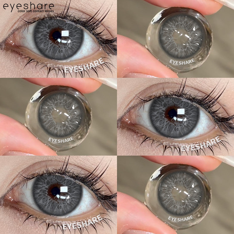 Eyeshare Softlens MONTREAL Gray Big Eyes 14.5mm 1Pasang Lensa Kontak Pupil Berwarna Terang