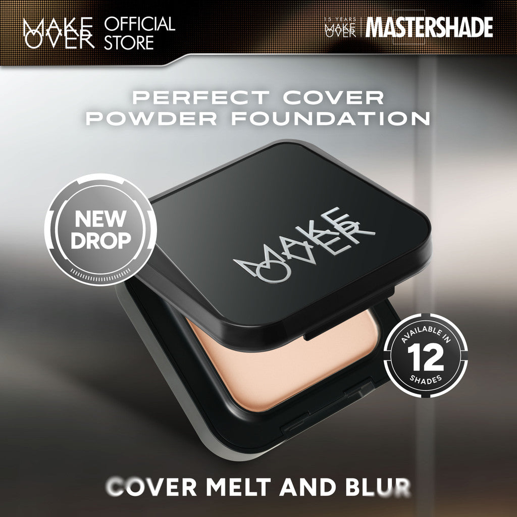 [SPECIAL 11.11] MAKE OVER Pangling Bundle - Tutorial Hidup Aul - Cover and Iconic Bundle: NEW! Perfect Cover Powder Foundation FULL SIZE + Powerstay Glazed Lock Lip Pigment - Paket Lengkap Lip Glazed dengan TWC Two Way Cake Bedak Padat
