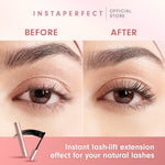 Instaperfect Eyes complexion set -  real skin high coverage complexion, healthy glow, blurring, bulu mata "jigrak", Instant lashlift (Skin glow mesh cushion + Noir lash mascara)