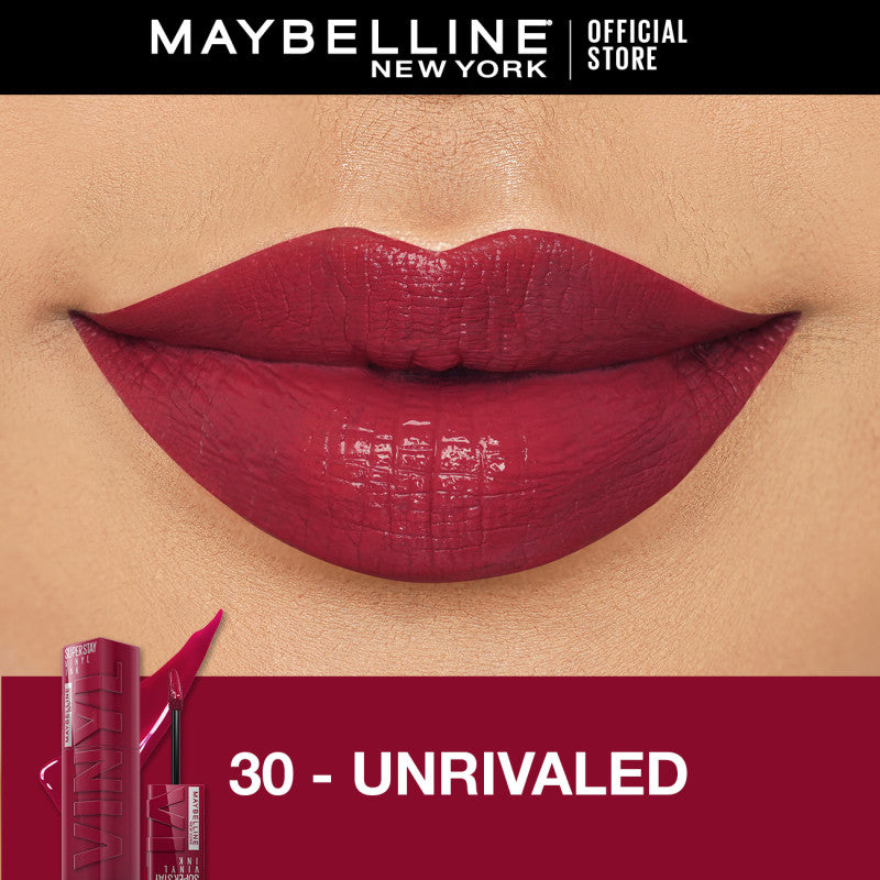 [4 NEW SHADES MILK TEA LIMITED EDITION] MAYBELLINE OFFICIAL Superstay Vinyl Ink 4.2 ml - Shiny Pigmented Liquid Lipstik Lipstick Make Up Lipcream Longlasting Waterproof Tahan Lama 16 Jam Lipstik Lipgloss Lipbalm Liptint