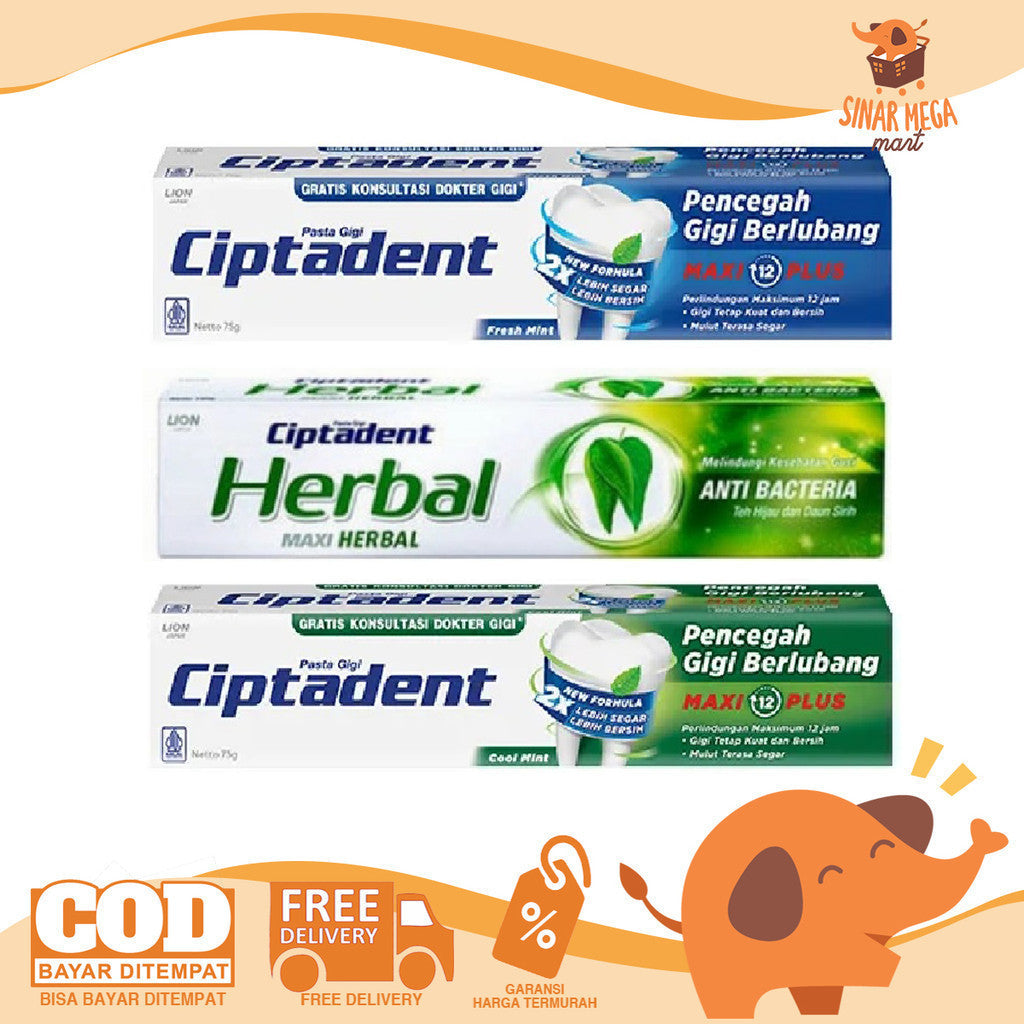 CIPTADENT Toothpaste 75g Tube / Pasta Gigi Dewasa Murah