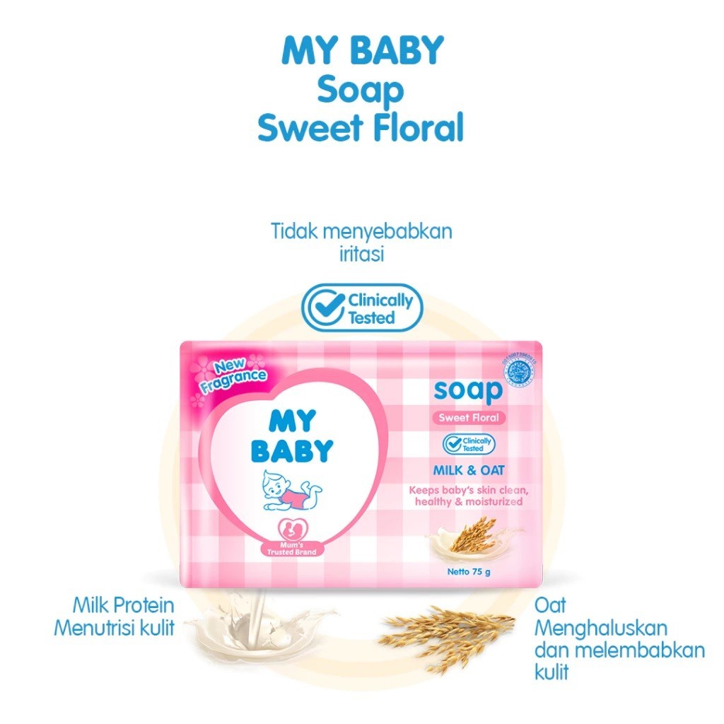 My Baby Bar Soap 60g - Sabun Batang Mandi Bayi Satuan Murah
