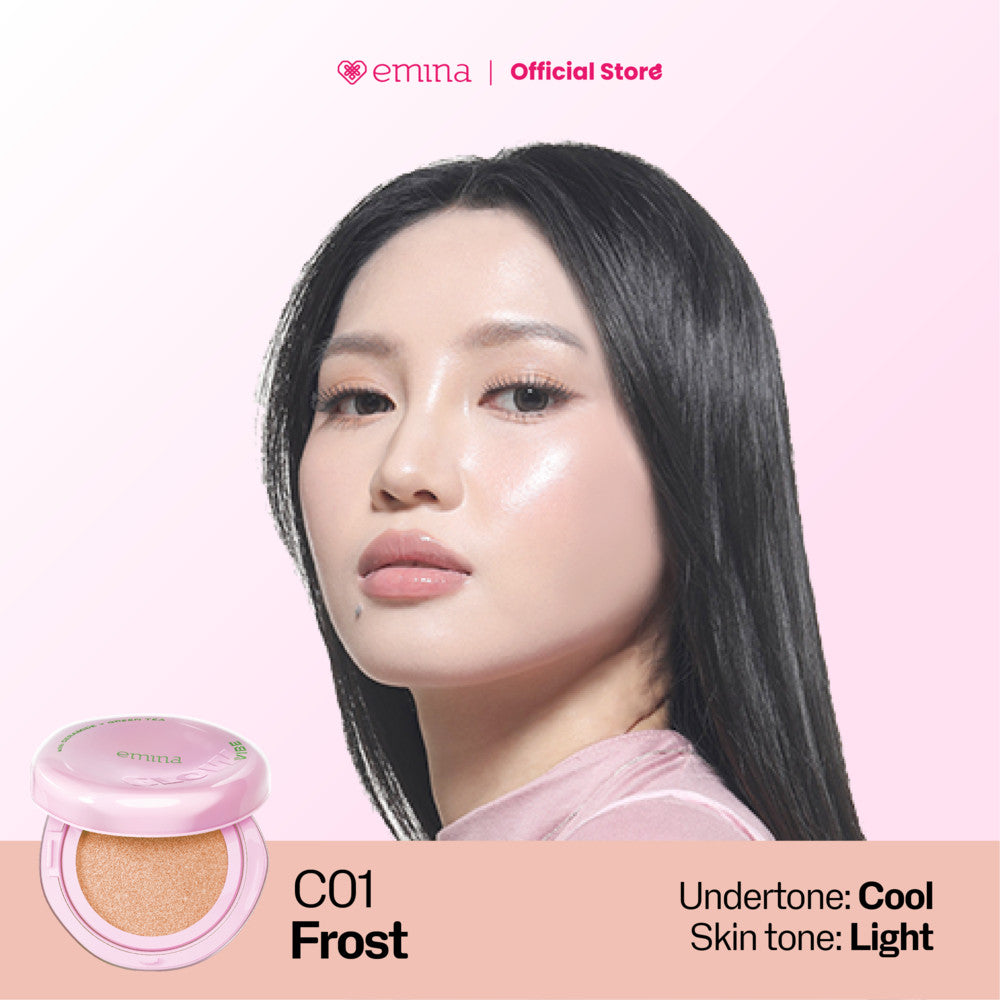 [SPECIAL 11.11] NEW! Emina Glow & Matte 3in1 Skincare Cushion SPF 50 PA++++ 13 G | Flawless Lightweight Make Up Foundation Glowing Skin Transferproof Full High Coverage Bedak Waterproof Sweatproof Dewy Moisturizer Hydrating Barrier Non-Comedogenic BB Crea