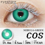 Eyeshare Softlens Big Eyes Merah Biru Ungu Abu-abu Merah Muda 14.5MM 1Pasang Lensa Kontak Cosplay Mata Halloween Softlen