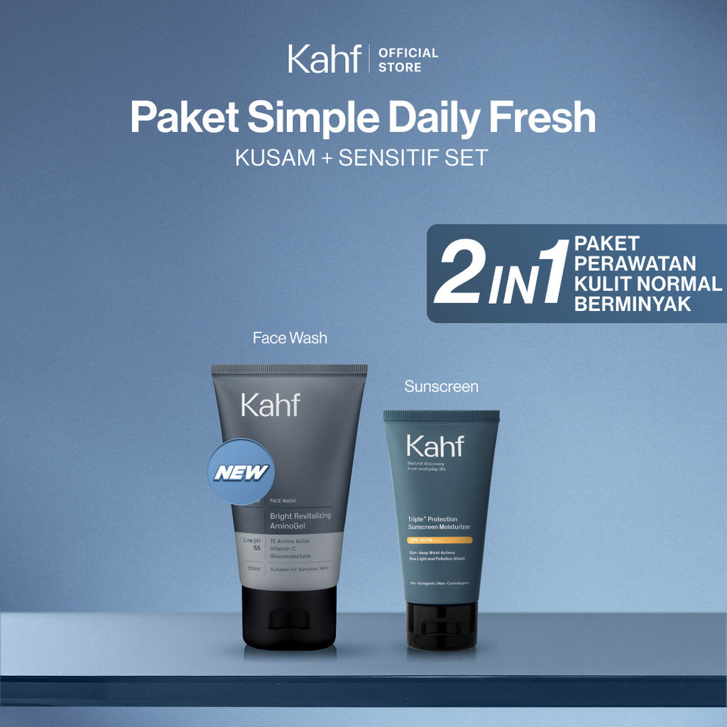 [SPECIAL KAHF DECODE : PAKET PERAWATAN KULIT NORMAL - BERMINYAK] Paket Simple Daily Fresh - 2in1 Bundle  untuk Perawatan Daily Care Use Tanpa Ribet