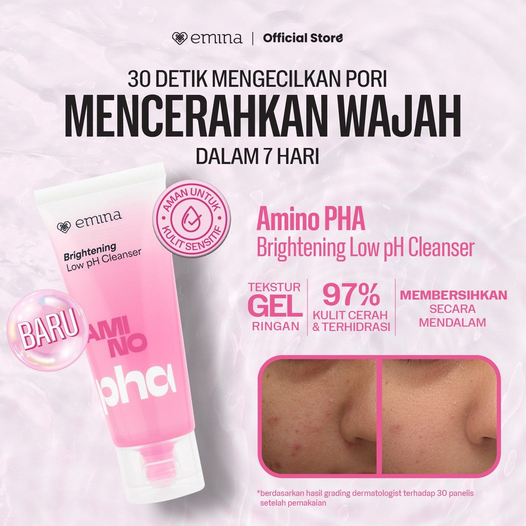 [SPECIAL 11.11] Emina Oat Amino Ceramide Barrier Low pH Gel Cleanser 70ml - Facial Wash Skincare Sabun Muka Cerah Glowing Perbaiki Skin Barrier Cleansing Kontrol Minyak Sebum Lembap Tanpa Ketarik Gentle Cocok Semua Jenis Kulit dan Sensitif Bersih