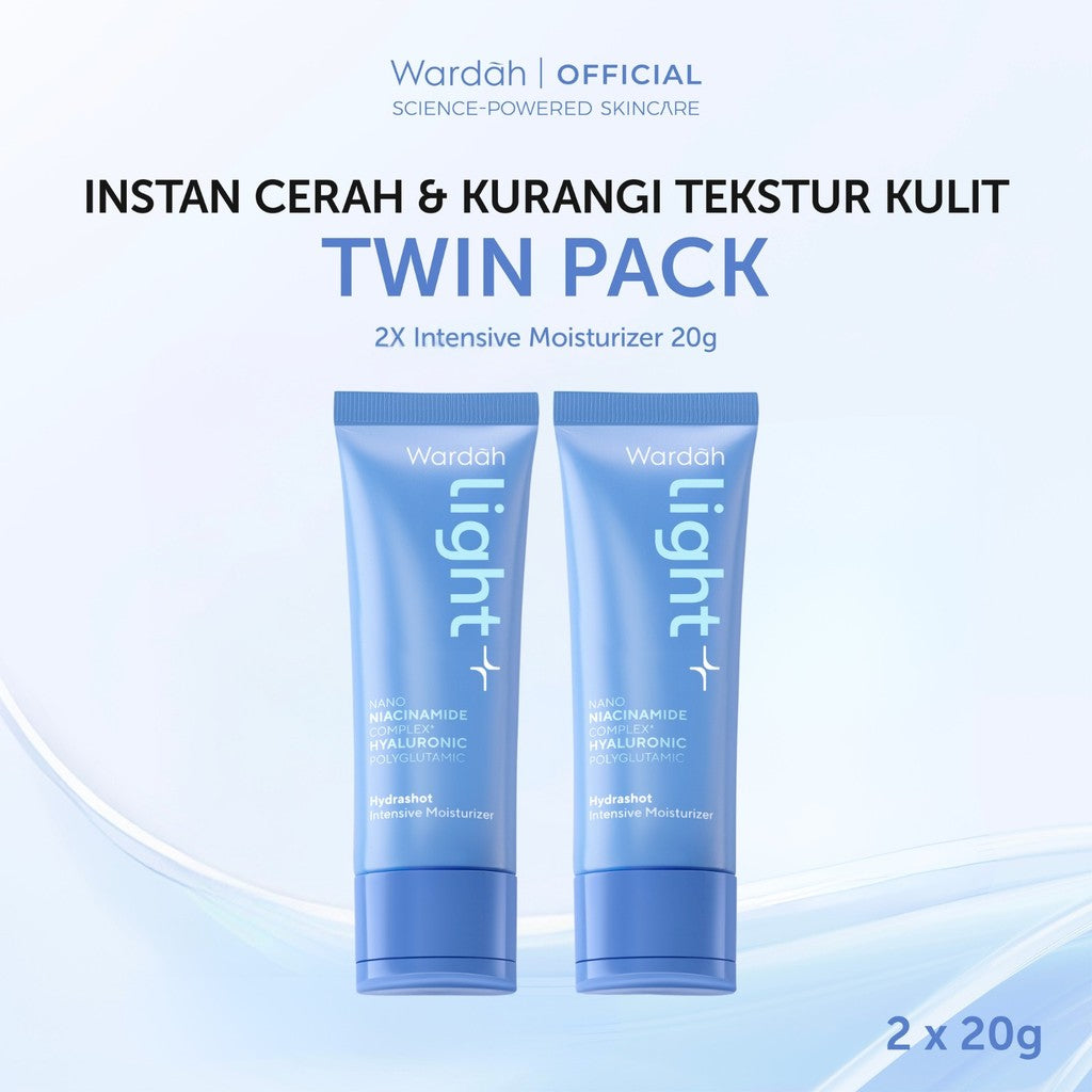 WARDAH Lightening Intensive Moisturizer | Light+ Cream Niacinamide Brightening Moisturizer Pelembab Wajah Pemutih Wajah Facial Night Cream Skincare BPOM - Skincare