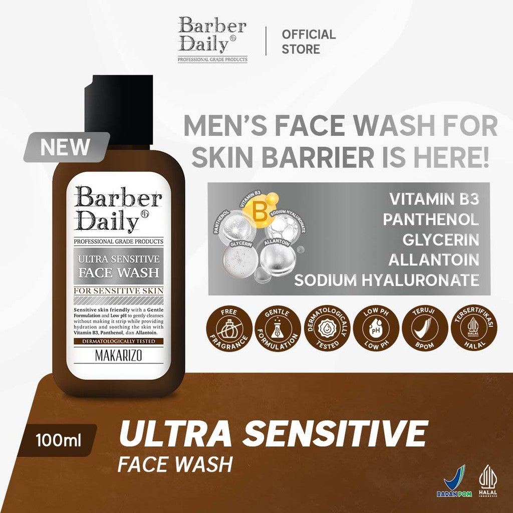 Barber Daily Ultra Sensitive Face Wash 100mL