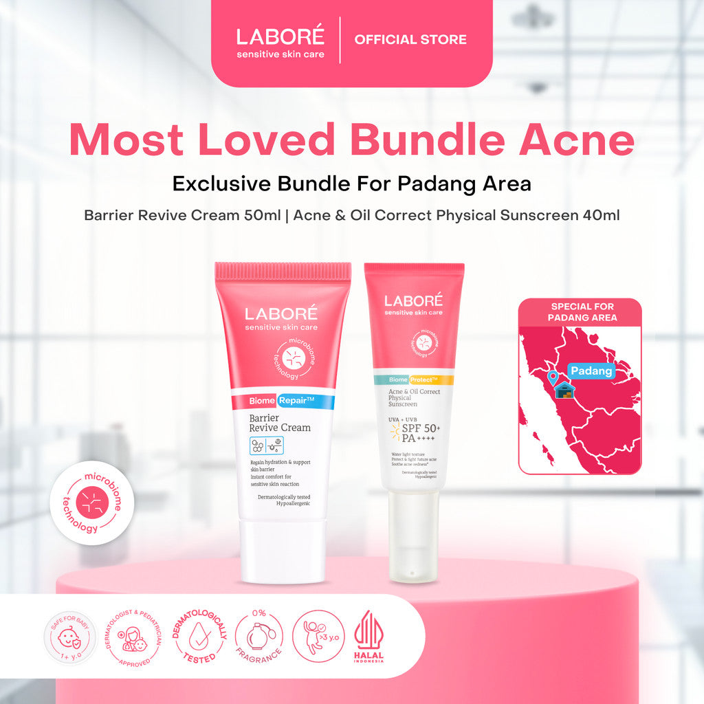Labore Most Loved Bundle Acne Pro Edition - Moisturizer Pelembab Wajah dan Sunscreen Acne Pertama Perlindungan Terkuat dari Sinar UVA dan UVB