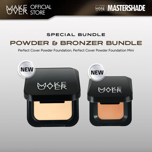 [SPECIAL BUNDLE - 2in1] Powder and Bronzer Bundle: NEW! Perfect Cover Powder Foundation + NEW! Perfect Cover Powder Foundation Mini Shades Espresso - Paket Lengkap Bedak Padat TWC Two Way Cake untuk Complexion dan Bronzer