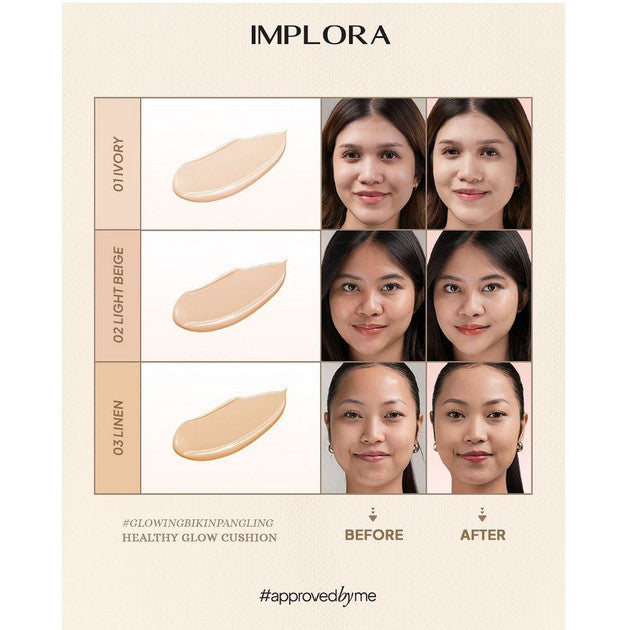 Implora Healthy Glow Cushion 13gr Reguler / Refill Pack