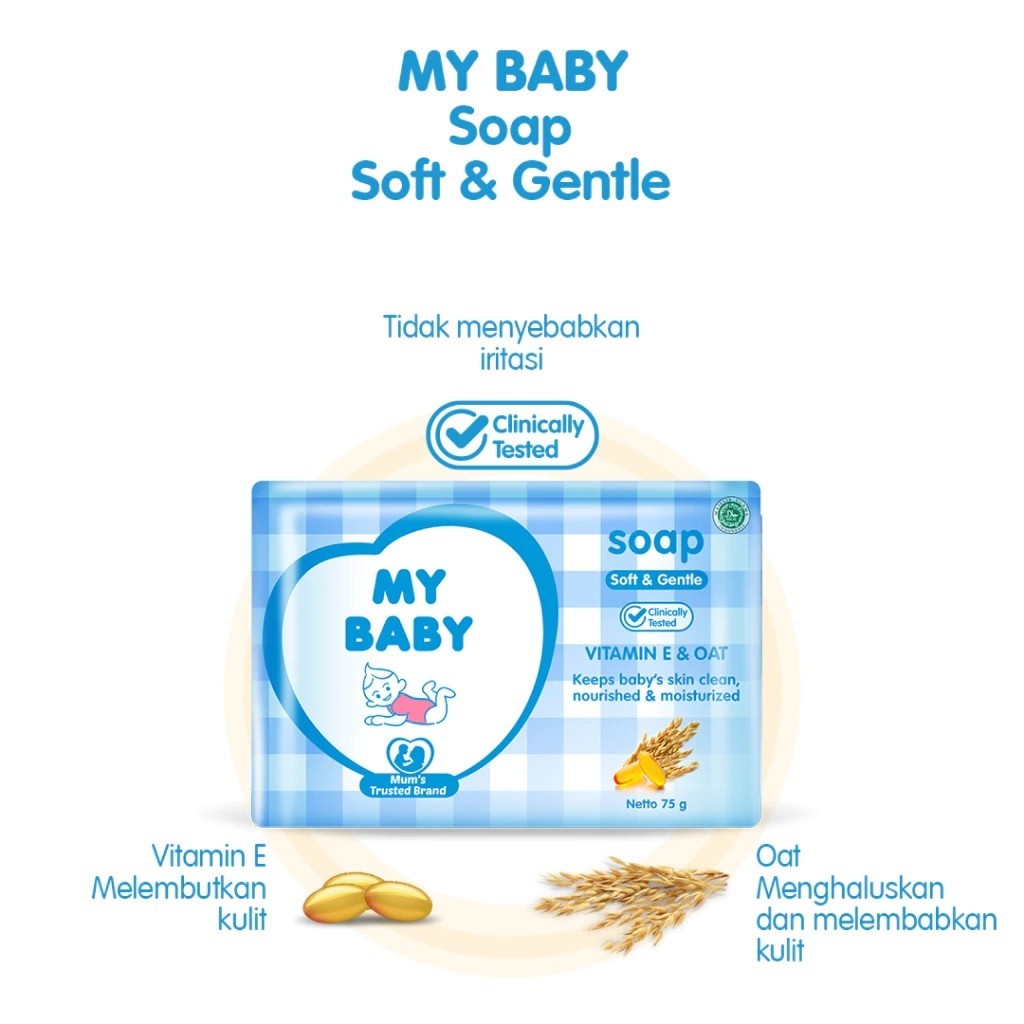 My Baby Bar Soap 60g - Sabun Batang Mandi Bayi Satuan Murah
