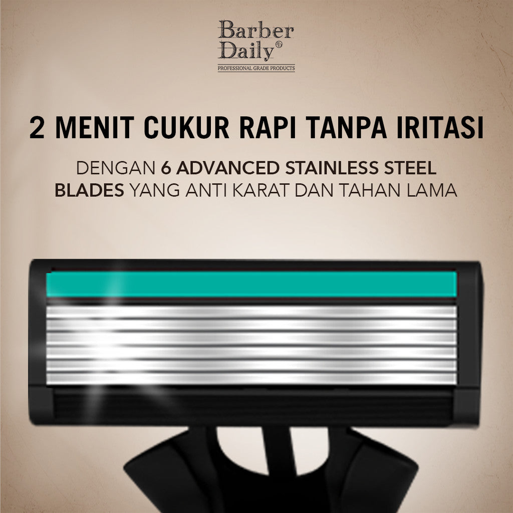 [FREE] Barber Daily Shaver Six Blade Razor