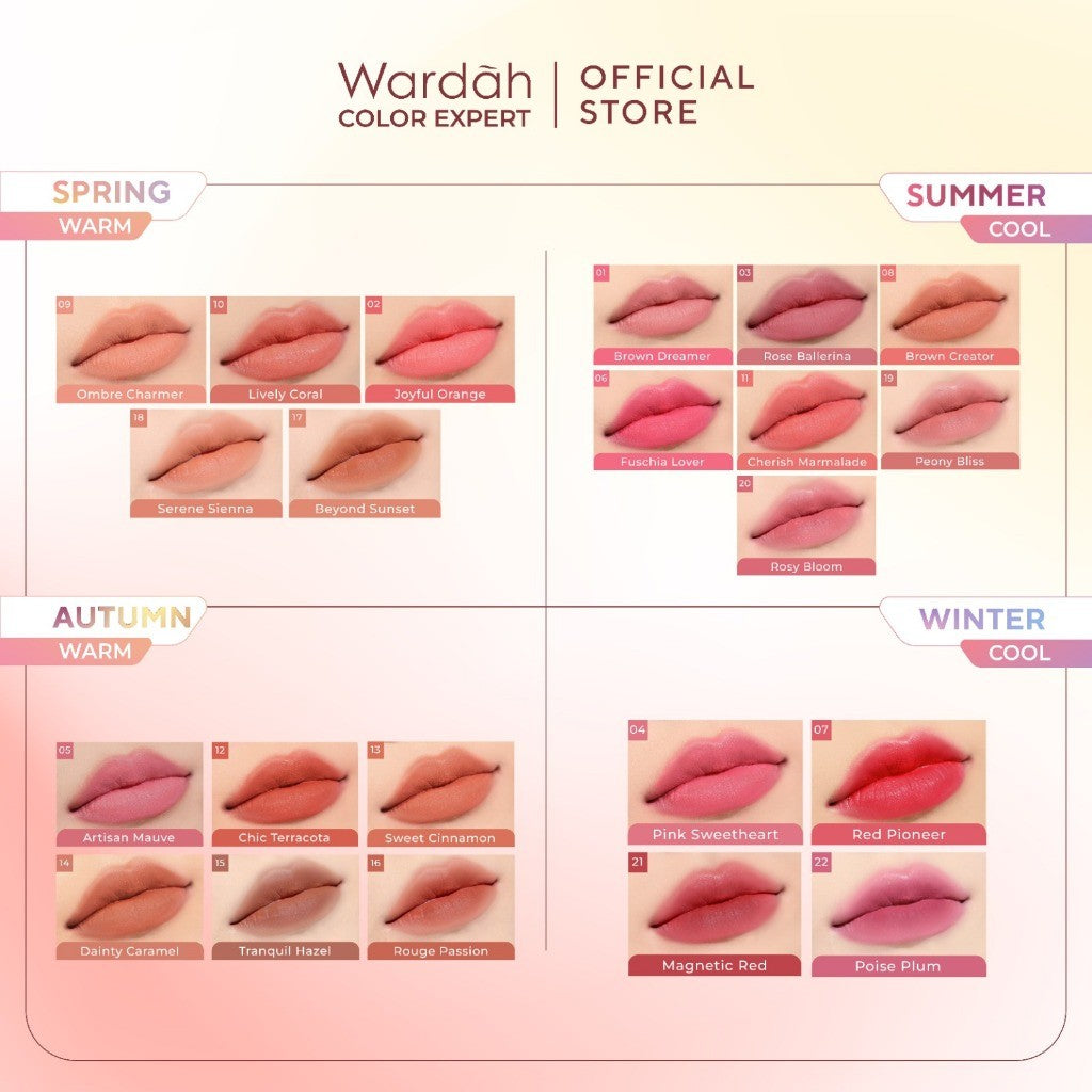 KOREAN BLUR LIPS ANTI CRACK WARDAH Colorfit Velvet Matte Lip Mousse Lip Cream Tahan Lama 24 Jam Tidak Lengket Tekstur Creamy Liptint Lip Stain Lipgloss Lip Tint Lipstik Lipcream Longlasting Waterproof Dry Lips Smooth Library