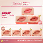 KOREAN BLUR LIPS ANTI CRACK WARDAH Colorfit Velvet Matte Lip Mousse Lip Cream Tahan Lama 24 Jam Tidak Lengket Tekstur Creamy Liptint Lip Stain Lipgloss Lip Tint Lipstik Lipcream Longlasting Waterproof Dry Lips Smooth Library
