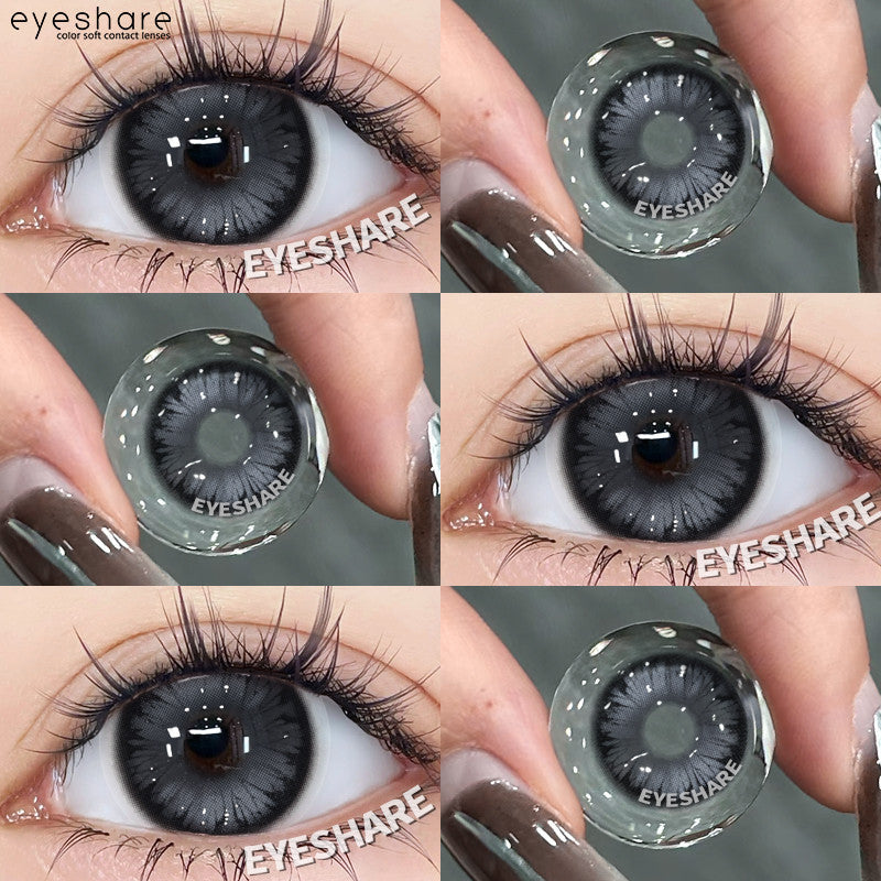 Eyeshare Softlens Big Eyes Merah Biru Ungu Abu-abu Merah Muda 14.5MM 1Pasang Lensa Kontak Cosplay Mata Halloween Softlen