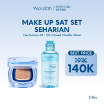 WARDAH Paket Make Up Ringan Sepanjang Hari | Fresh Look, Flawless, Tahan Lama | Light+ Lite Skin Filter Cushion + Best Seller Lip | Glasting, Matte Lip Cream, Airbrush Lip Tint, Glossicle Peptide Balm, Moist Dew Tint | Light Plus Lightplus Bundle Makeup