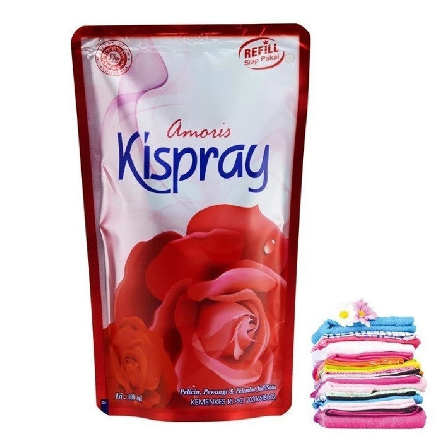 KISPRAY Refill Pouch Ironing Aid - Pelicin Pewangi Pelembut Setrika Pakaian 200ml / 280ml