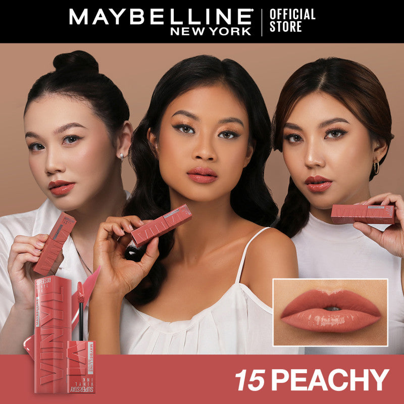 [4 NEW SHADES MILK TEA LIMITED EDITION] MAYBELLINE OFFICIAL Superstay Vinyl Ink 4.2 ml - Shiny Pigmented Liquid Lipstik Lipstick Make Up Lipcream Longlasting Waterproof Tahan Lama 16 Jam Lipstik Lipgloss Lipbalm Liptint