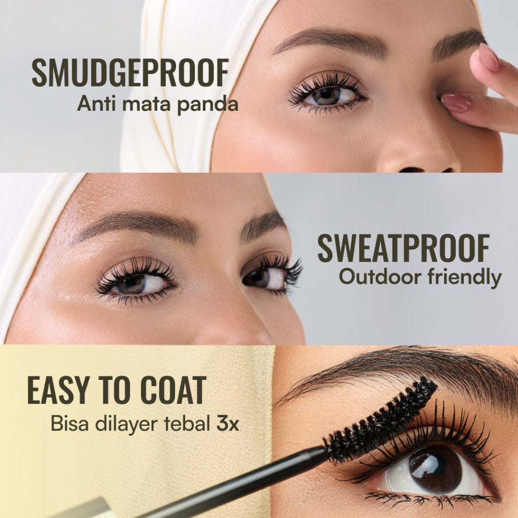 [Wardah Member Exclusive] NEW! WARDAH Mascara - Anti-Gravity Iron Mascara, Hi-Impact Volumizer Mascara, Wardah Zero Trace Mascara Remover - Bulu Mata Lentik Tebal Panjang Natural Maskara Sashfir Ringan Tahan 24 Jam Smudgeproof Waterproof No Clumpy -Makeup