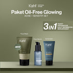[SPECIAL KAHF DECODE : PAKET PERAWATAN KULIT BERMINYAK BERJERAWAT] Paket Oil-Free Glowing (Face Wash + Serum + Sunscreen) - 3in1 Bundle untuk Membantu Kontrol Minyak, Meredakan Jerawat/Kemerahan, dan Tetap Glowing - Suitable for Daily Use
