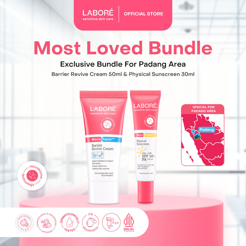 Labore Most Loved Bundle For Normal and Sensitive Skin (Reguler Big-Size) - Moisturizer Pelembab Wajah dan Perlindungan dari Sinar UVA dan UVB Big Size