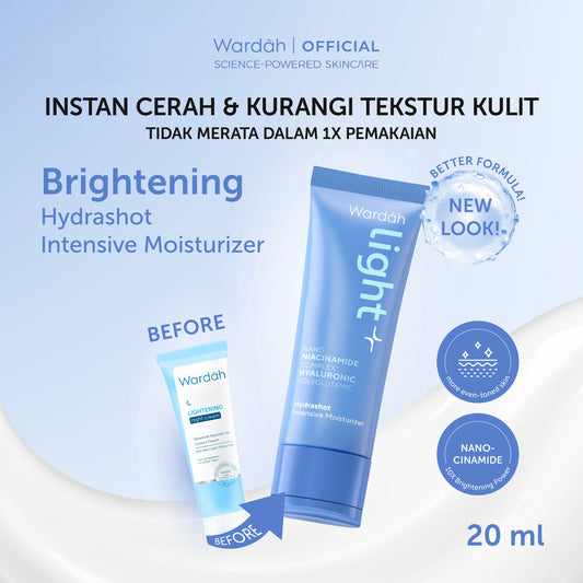 WARDAH Lightening Intensive Moisturizer | Light+ Cream Niacinamide Brightening Moisturizer Pelembab Wajah Pemutih Wajah Facial Night Cream Skincare BPOM - Skincare