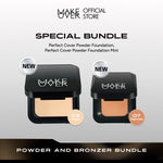 [SPECIAL BUNDLE - 2in1] Powder and Bronzer Bundle: NEW! Perfect Cover Powder Foundation + NEW! Perfect Cover Powder Foundation Mini Shades Espresso - Paket Lengkap Bedak Padat TWC Two Way Cake untuk Complexion dan Bronzer