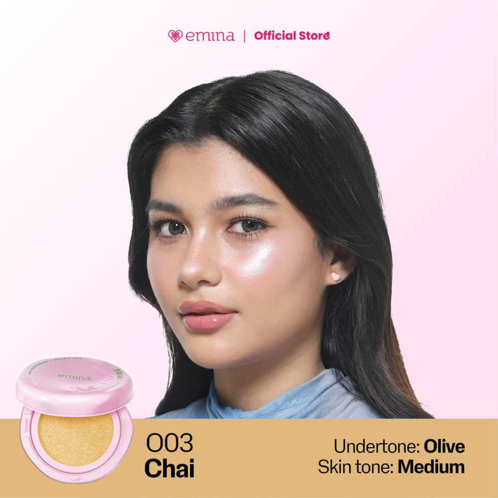 [SPECIAL 11.11] NEW! Emina Glow & Matte 3in1 Skincare Cushion SPF 50 PA++++ 13 G | Flawless Lightweight Make Up Foundation Glowing Skin Transferproof Full High Coverage Bedak Waterproof Sweatproof Dewy Moisturizer Hydrating Barrier Non-Comedogenic BB Crea