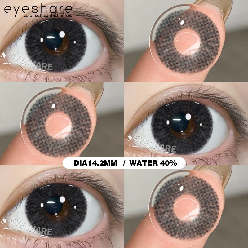Eyeshare Softlens MONTREAL Gray Big Eyes 14.5mm 1Pasang Lensa Kontak Pupil Berwarna Terang