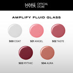 [EXCLUSIVE BUNDLE| B2G3] MAKE OVER Ombre Glassy Lips Bundle: NEW! Amplify Glass Fluid + Lip Amplify Contour Liner FREE Transferproof Matte Lip Cream - Paket Ombre Lengkap Lip Liner dan Lip Gloss Lembab Longlasting Lipstik